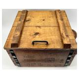 Vintage Wood Ammunition Crate & Decorative Spheres