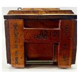 Vintage Wood Ammunition Crate & Decorative Spheres