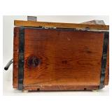 Vintage Wood Ammunition Crate & Decorative Spheres