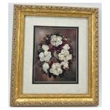 Pair of Floral Still-Life Prints in Ornate Frames