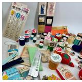 Vintage Sewing Basket & Sewing Supplies