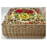 Vintage Sewing Basket & Sewing Supplies