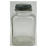 Mason Jars with Zinc Lids, Hoosier Jar, Lu-Ray Pitcher & Pink Bowl