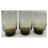 Assorted Mid Century Orrefors Smoke Glass Goblets & Stemware