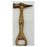 Pair Of Hand-Carved Polish Wood Candle Holders, Wooden Cheesebox, Brass Cricket, Apple and Bottle Opener