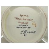 Spode Royal Jasmine Mimosa Glass Canister Jar with Creamer & Sugar Set and Blue Ridge Salt & Pepper