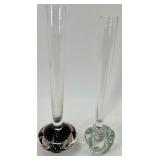 Danica Dragonfly Cup & Plate; Assorted Glass Bud Vases, Ticket Stabbers, Glove Forms & Match Holders