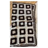 Crochet Afghan Blankets (Lot of 2) - Granny Square Throw & Textured Throw