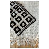 Crochet Afghan Blankets (Lot of 2) - Granny Square Throw & Textured Throw