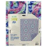 No Sew Throw Kit - 2-Print Fleece Throws NEW