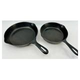 Pair of Vintge Cast Iron Skillets