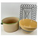 Wire Basket & Ceramic Set