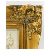 Alt Meissen Art Sanssouci Scene Porcelain Relief in Gilt Rococo Frame #2