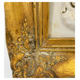 Alt Meissen Art Sanssouci Scene Porcelain Relief in Gilt Rococo Frame #2