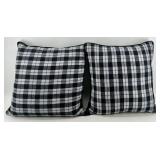 Pair of Plaid Throw Pillows