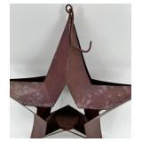 Lamp, Star Shaped Metal Candle Holder & Glass Vase