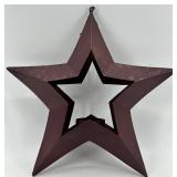 Lamp, Star Shaped Metal Candle Holder & Glass Vase