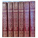 Encyclopaedia Britannica Set - Leather-Bound Multi-Volume Encyclopedia and Bookshelf