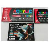 Acrylic Paint Markers and Acrylic Brush Markers - New in Box