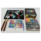Alcohol Inks, Markers & Watercolor Paints, Acrylic Paints & Craft Scalpels - New in Box