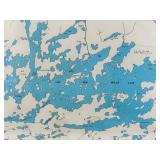 Mille Lacs Lake Area Map - Vintage Topographic Print in Wood Frame