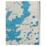 Mille Lacs Lake Area Map - Vintage Topographic Print in Wood Frame