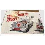 Lone Star Beer Poster - That Beer Loves to Party! (Lot of 24)
