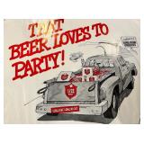 Lone Star Beer Poster - That Beer Loves to Party! (Lot of 24)