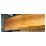 Heavy, Long Wooden Bench with Carved Front Apron