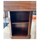 Octagonal Pedestal Game Table with Two Drawers