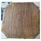 Octagonal Pedestal Game Table with Two Drawers