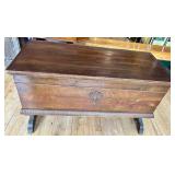 Cedar Chest with Carved Border and Decorative Feet