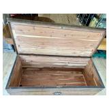 Cedar Chest with Carved Border and Decorative Feet