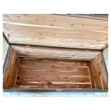 Cedar Chest with Carved Border and Decorative Feet
