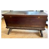 Cedar Chest with Carved Border and Decorative Feet