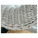 Arched-Back Wicker Couch Settee