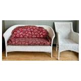 Two-Piece Wicker Sofa & Chair Set