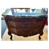 Ornate Carved Dresser with Removable Marble-Top