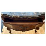 Ornate Carved Dresser with Removable Marble-Top