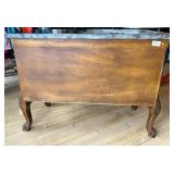 Ornate Carved Dresser with Removable Marble-Top