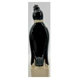 Old Crow Bourbon Decanter, Wicker Basket and Wooden Ax