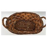 Old Crow Bourbon Decanter, Wicker Basket and Wooden Ax