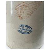 Vintage Red Wing Stoneware Crock with Wire Handles