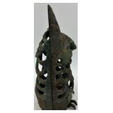 Cast Iron Owl Candle Holder - Decorative Sculpture