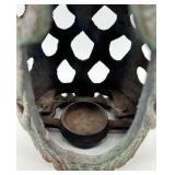Cast Iron Owl Candle Holder - Decorative Sculpture