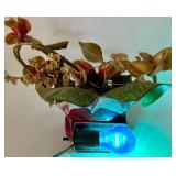 Vintage Lighted Console Deer Lamp, Vintage Ceramic Bunny Candle Holder & Bee Dish (Lot of 3)