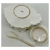 Vintage Lighted Console Deer Lamp, Vintage Ceramic Bunny Candle Holder & Bee Dish (Lot of 3)