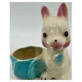 Vintage Lighted Console Deer Lamp, Vintage Ceramic Bunny Candle Holder & Bee Dish (Lot of 3)