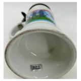 Kaiser Regimental Beer Stein - West Germany Porcelain With Pewter Lid