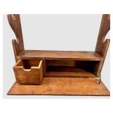 Wooden Gun Rack with Integrated Drawer and Rifle Slots